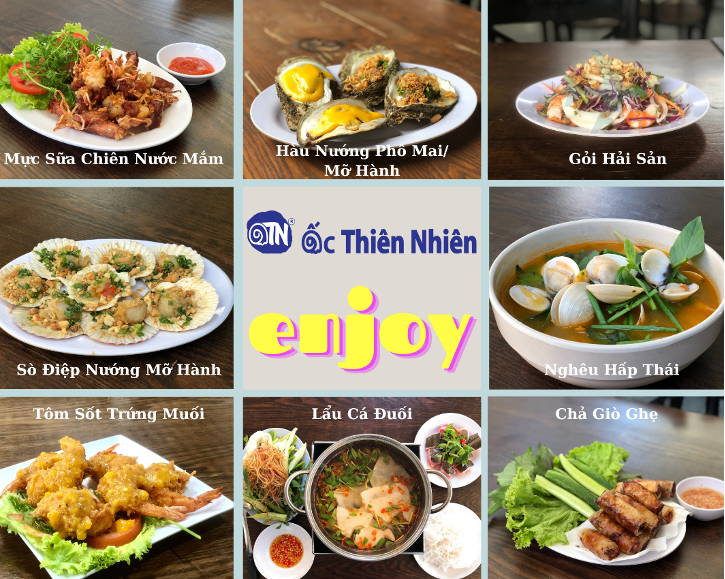 Một vài món ở Ốc Thiên Nhiên - quán hải sản bình dân Vũng Tàu