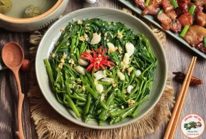 rau muống xáo tỏi